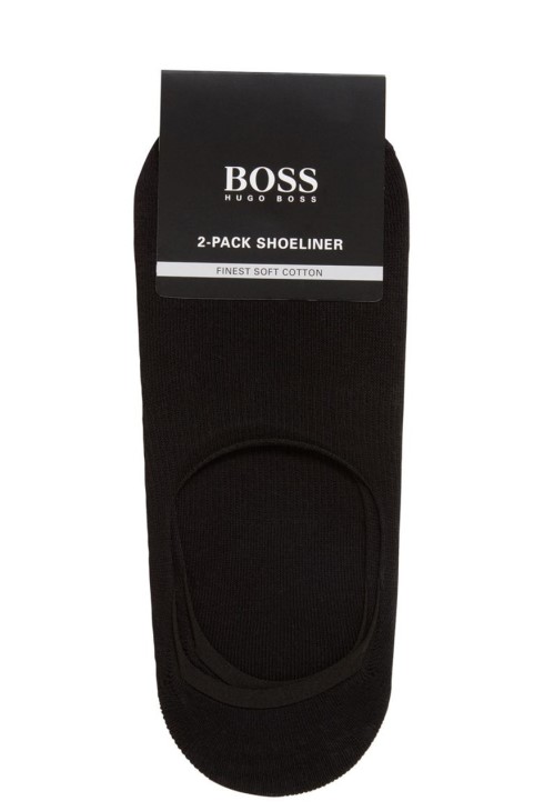 Boss Socks- 2pack Shoeliner 50388442 μαύρο