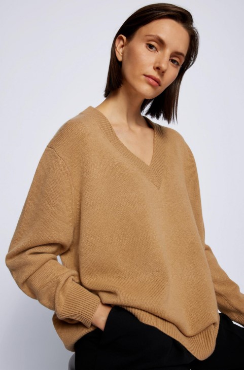 Boss Cashmere Knit Frynnie 50459504 Camel
