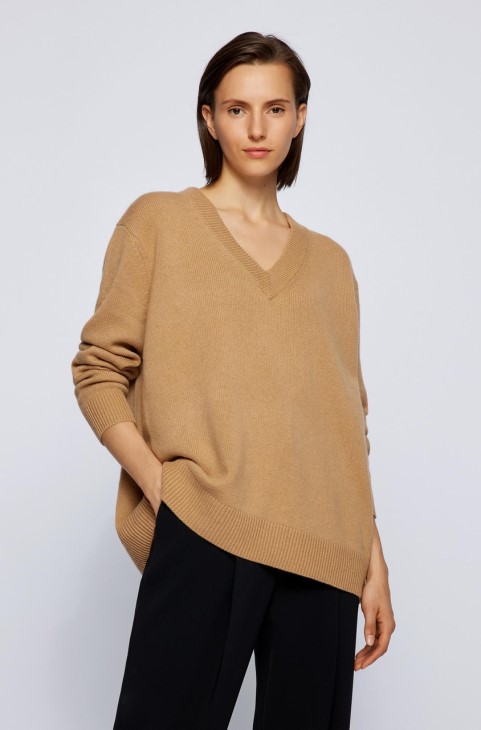 Boss Cashmere Knit Frynnie 50459504 Camel
