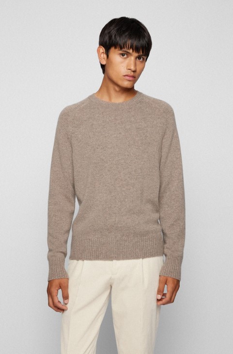 Boss Cashmere Knit Nolive 50457712 μπεζ
