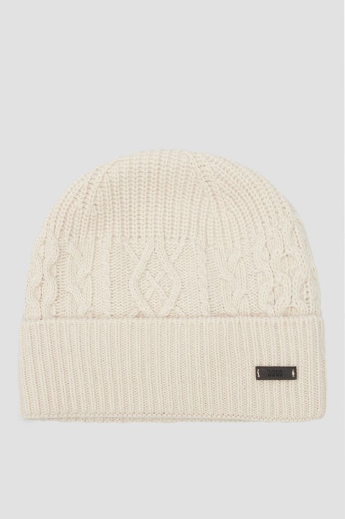 Boss Cable-knit Beanie Nespolino 50455715 μαύρο