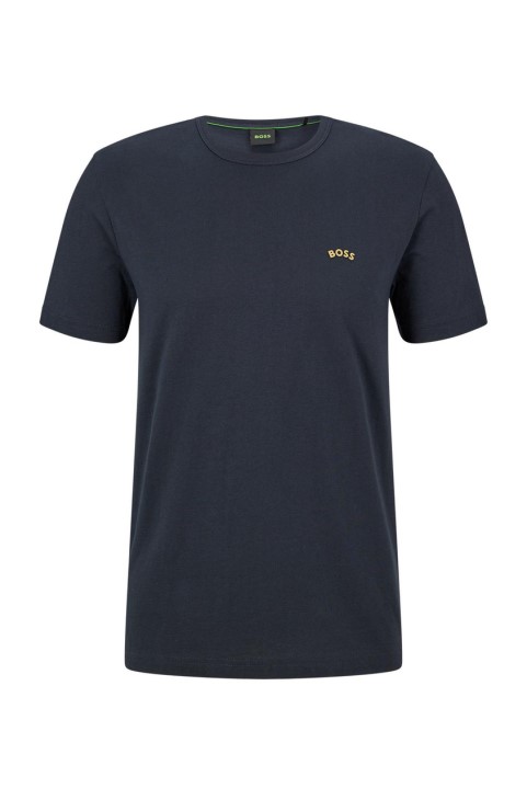 Boss T-shirt Tee καμπυλωτό Nos 50469045 Navy