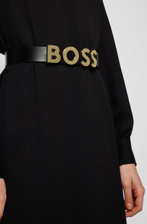 Boss Belt Bold 50470631 μαύρη
