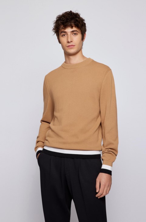 Boss Knit Ecaio 50468190 μπεζ
