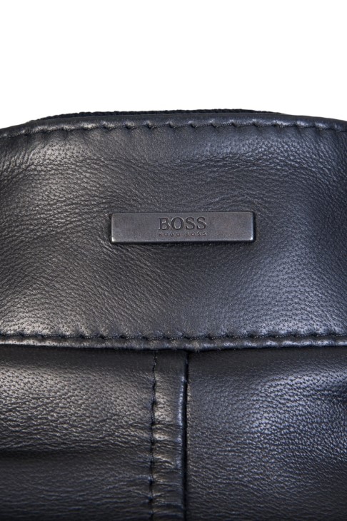 Boss Leather Jkt Nabino - 50374185 μαύρο
