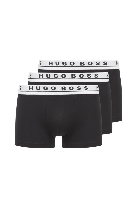 Hugo Boss μαύρο τριπλό μπαούλο με λογότυπο στη μέση