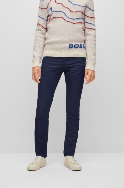 Hugo Boss σκούρο μπλε Slim-fit τζιν σε μπλε-μαύρο Comfort-stretch τζιν