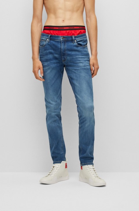 μπλε εξαιρετικά λεπτό τζιν σε μπλε Comfort-stretch Denim Hugo Boss