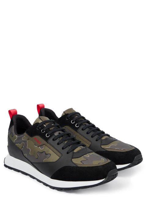 μοτίβο Camouflage-print Trainers σε μικτά υλικά Hugo Boss