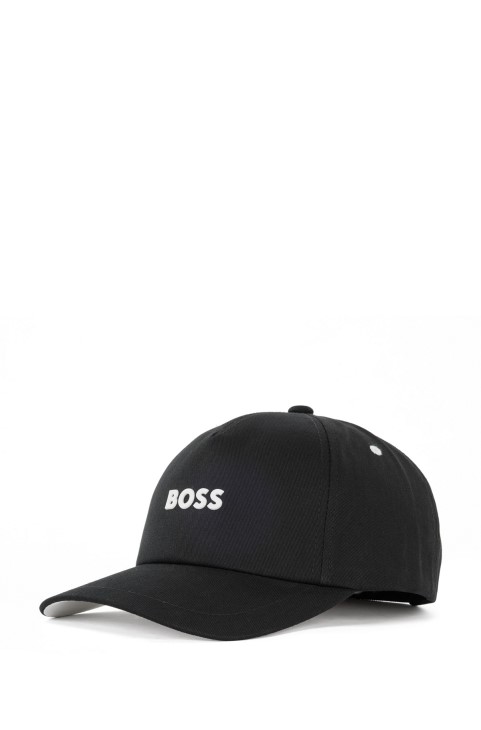 Hugo Boss μαύρο βαμβακερό καπέλο με λογότυπο